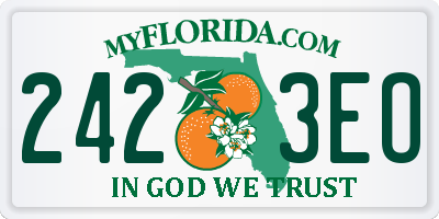 FL license plate 2423EO
