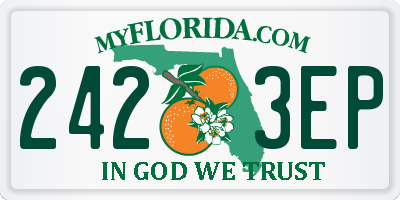 FL license plate 2423EP