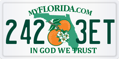 FL license plate 2423ET