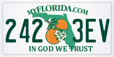 FL license plate 2423EV