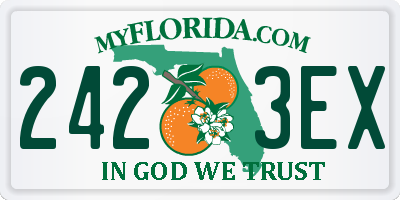 FL license plate 2423EX