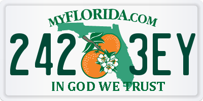 FL license plate 2423EY