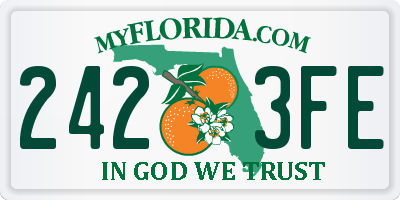 FL license plate 2423FE