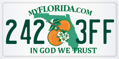 FL license plate 2423FF