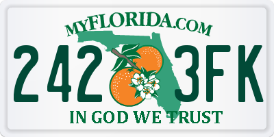 FL license plate 2423FK