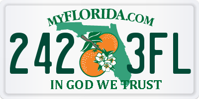 FL license plate 2423FL