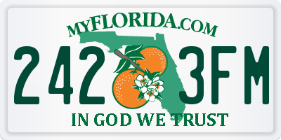 FL license plate 2423FM