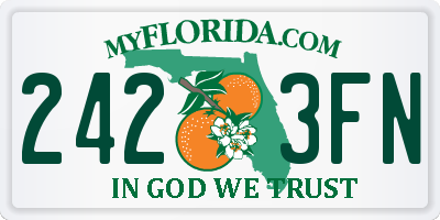 FL license plate 2423FN
