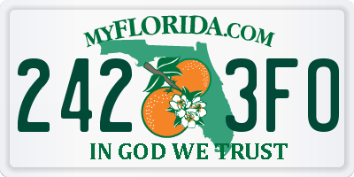 FL license plate 2423FO