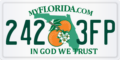 FL license plate 2423FP