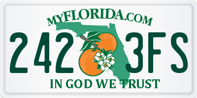 FL license plate 2423FS
