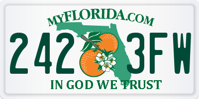 FL license plate 2423FW