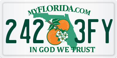 FL license plate 2423FY
