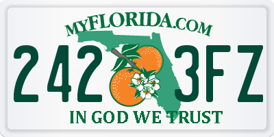 FL license plate 2423FZ