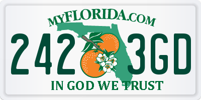 FL license plate 2423GD