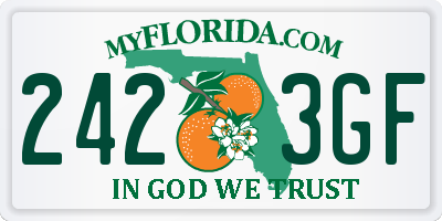 FL license plate 2423GF