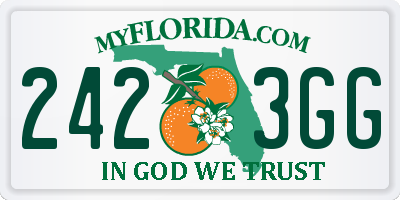 FL license plate 2423GG