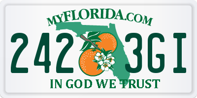 FL license plate 2423GI
