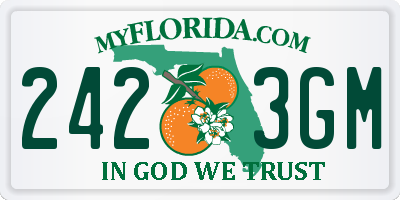FL license plate 2423GM