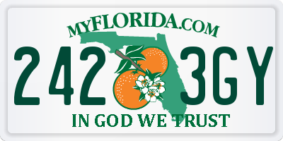 FL license plate 2423GY