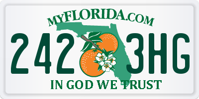 FL license plate 2423HG