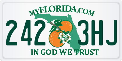FL license plate 2423HJ
