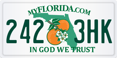 FL license plate 2423HK
