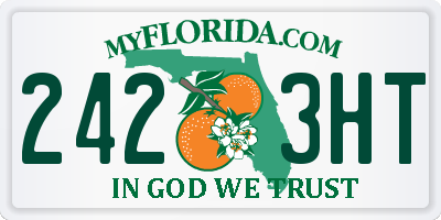 FL license plate 2423HT