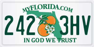 FL license plate 2423HV