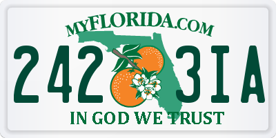 FL license plate 2423IA