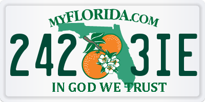 FL license plate 2423IE