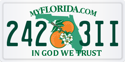FL license plate 2423II
