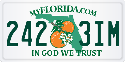 FL license plate 2423IM
