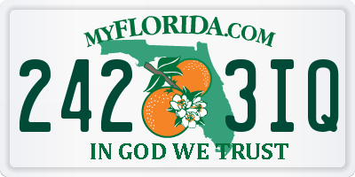 FL license plate 2423IQ