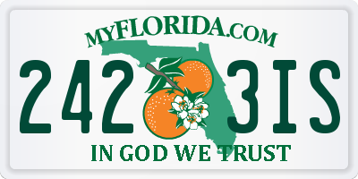 FL license plate 2423IS