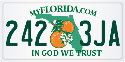 FL license plate 2423JA