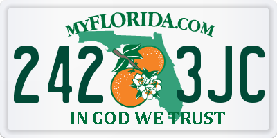 FL license plate 2423JC