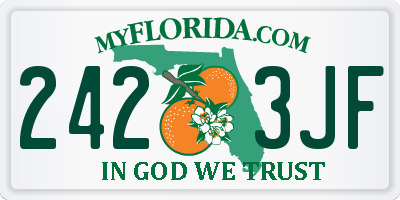 FL license plate 2423JF