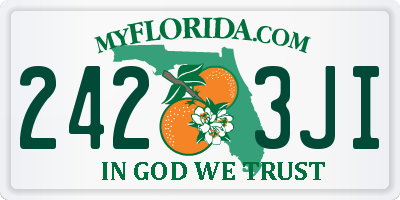 FL license plate 2423JI
