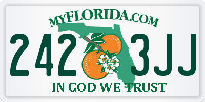 FL license plate 2423JJ
