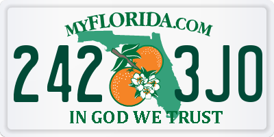 FL license plate 2423JO