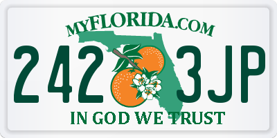 FL license plate 2423JP
