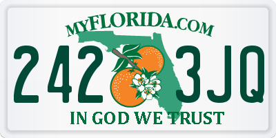 FL license plate 2423JQ