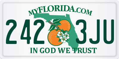 FL license plate 2423JU
