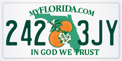 FL license plate 2423JY