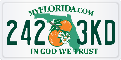 FL license plate 2423KD