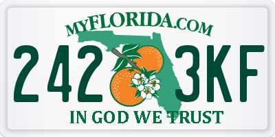 FL license plate 2423KF