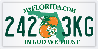 FL license plate 2423KG