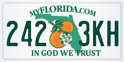 FL license plate 2423KH