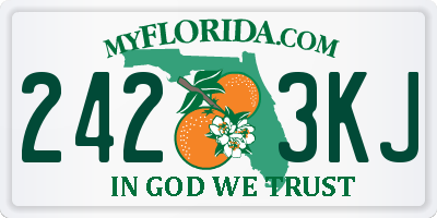 FL license plate 2423KJ